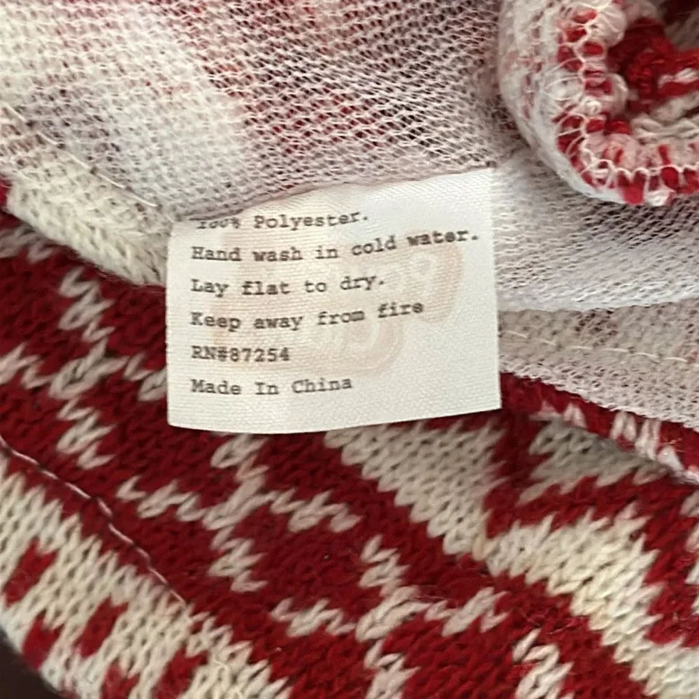 Paws & Claws Red/White Alpine Dog Sweater – Winter Pet Clothing Holiday Style